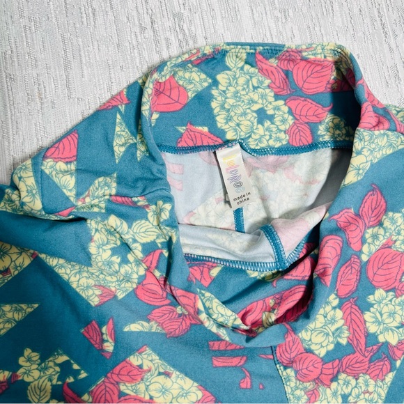 LuLaRoe | Light Blue Floral Leggings // OS - Picture 2 of 2